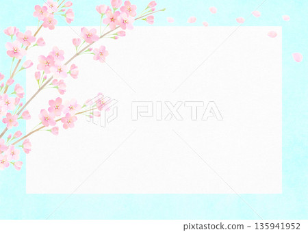 春日藍天櫻花畫框(和紙)染井吉野 春日藍天櫻花畫框(和紙)染井吉野 135941952