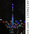 Skytree decorated with illuminations 135942140
