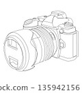 Single stroke camera vector illustration 135942156