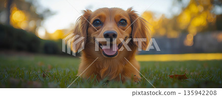 Cute miniature dachshund Cute miniature dachshund 135942208