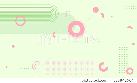 Abstract Pastel Geometric Background with Minimal Shapes and Soft Green Pink Tones Abstract Pastel Geometric Background with Minimal Shapes and Soft Green Pink Tones 135942504