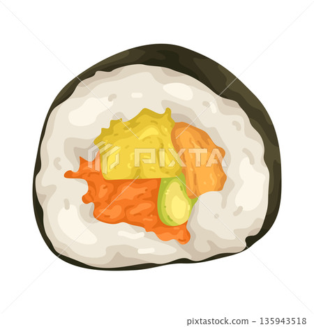 Illustration of sushi roll  135943518
