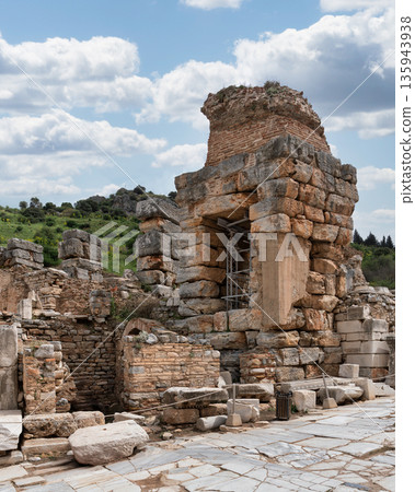 Ancient ruins of Ephesus, an archaeological site in Selcuk, Izmir Province, Turkey Ancient ruins of Ephesus, an archaeological site in Selcuk, Izmir Province, Turkey 135943938