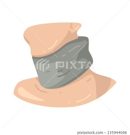Illustration of neck brace Illustration of neck brace 135944086