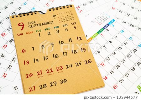 Calendar image Calendar image 135944577