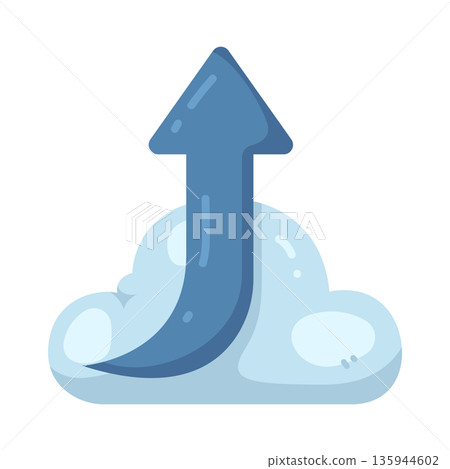 Illustration of cloud upload 135944602