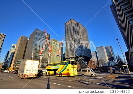 An intersection with shadows stretching towards Gyoko-dori An intersection with shadows stretching towards Gyoko-dori 135944833