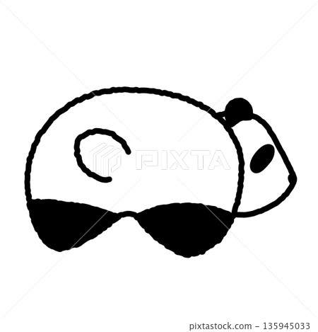 panda's tail is white 135945033