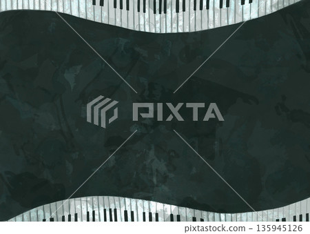 Image of a greenish background with curved piano keys Image of a greenish background with curved piano keys 135945126