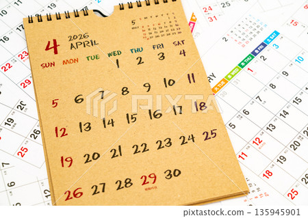 Calendar image Calendar image 135945901
