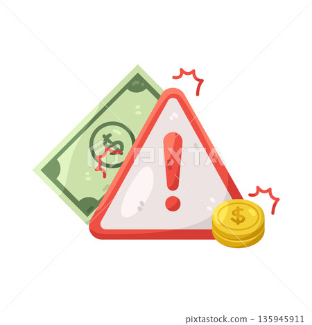 Illustration of Financial risk Illustration of Financial risk 135945911