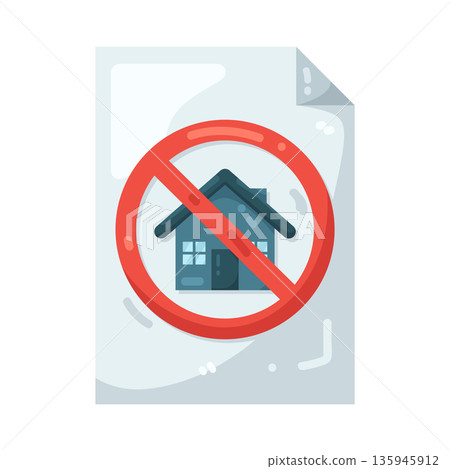 Illustration of No house Illustration of No house 135945912