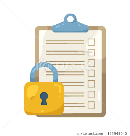 Illustration of locked survey Illustration of locked survey 135945940