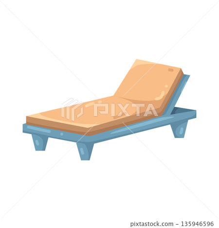 Illustration of chaise lounge 135946596