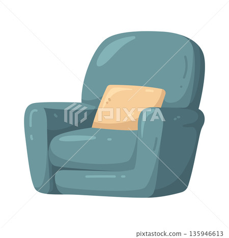 Illustration of armchair  135946613