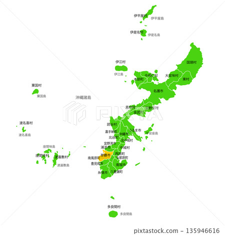 沖繩本島及那霸市地圖 135946616
