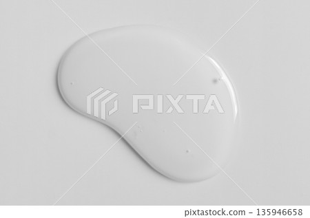 Transparent cosmetic product. Face serum or cleanser gel or body moisturizing gel. 135946658