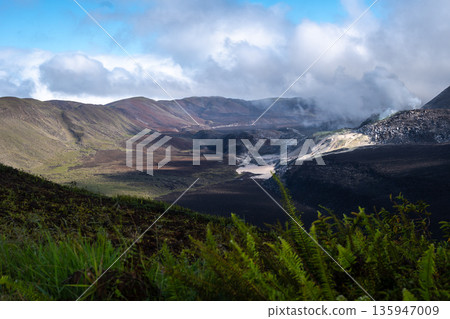Beautiful landscape of Sierra Negra volcano on Isabela Island, Galapagos, Ecuador 135947009