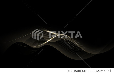 Abstract luxury element with gold light glow effect on black modern graphic design decoration for banner template background vector Abstract luxury element with gold light glow effect on black modern graphic design decoration for banner template background vector 135948471