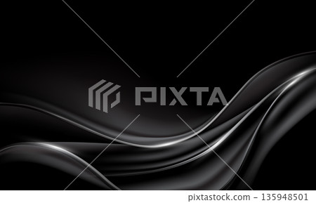 Abstract black luxury elegant wave curve design modern background vector Abstract black luxury elegant wave curve design modern background vector 135948501