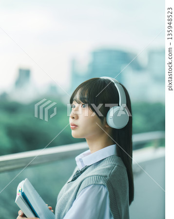 High school girl portrait 135948523