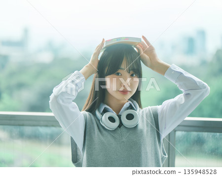 High school girl portrait 135948528