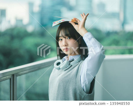 High school girl portrait 135948550