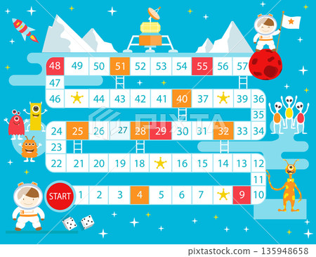 Frame of board game ,Funny frame,snake games,Vector illustrations. Frame of board game ,Funny frame,snake games,Vector illustrations. 135948658
