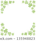 Gentle watercolor clover frame square 135948823