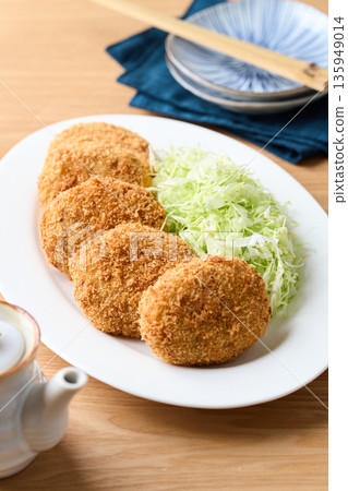 Potato croquettes on a plate Potato croquettes on a plate 135949014