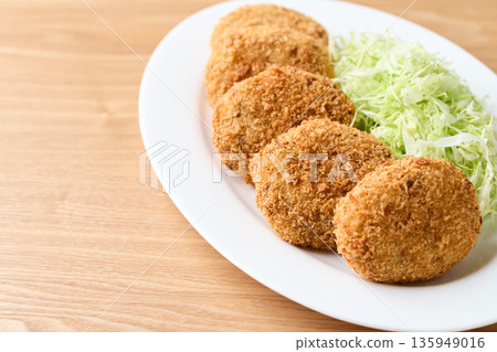 Potato croquettes on a plate Potato croquettes on a plate 135949016