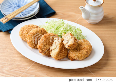 Potato croquettes on a plate Potato croquettes on a plate 135949020
