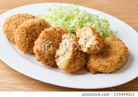 Potato croquettes on a plate Potato croquettes on a plate 135949022