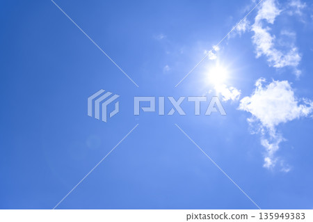 Summer sky sun and clouds Yokohama 135949383