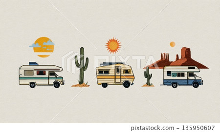 Road trip adventures in the desert Road trip adventures in the desert 135950607