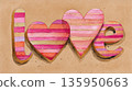 Hearts in love letters 135950663