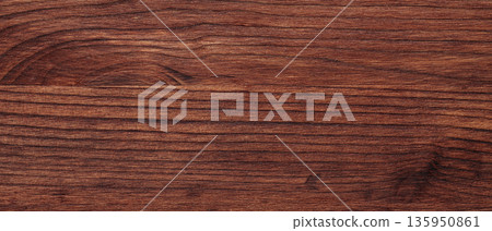 Dark Brown Natural Wood Grain Texture with Horizontal Pattern Rustic Background Surface 135950861