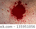 Blood spill on operating room floor during surgery 135951056