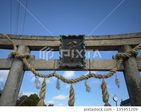 The renovated Okubo Hachiman Shrine in Akashi 135951209