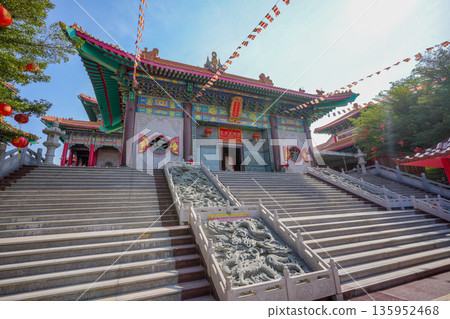 Thailand, Nonthaburi - January 28, 2026: A famous Chinese temple in Asia, Wat Leng Niao Yi 135952468