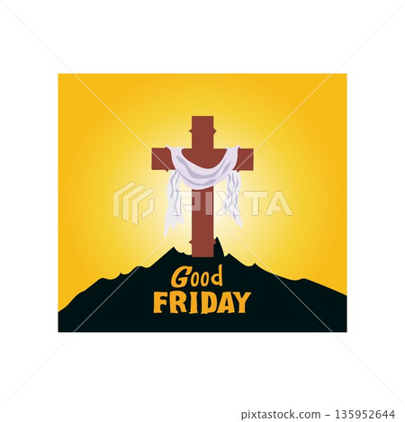 Print design holy Good Friday free vector illustration Print design holy Good Friday free vector illustration 135952644