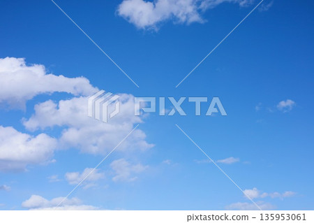 blue sky and white clouds blue sky and white clouds 135953061