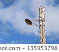 Blue sky and retro lamp 135953798