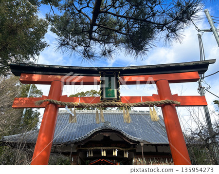Torii gate of Kohata Shrine in Gokasho, Uji City 135954273