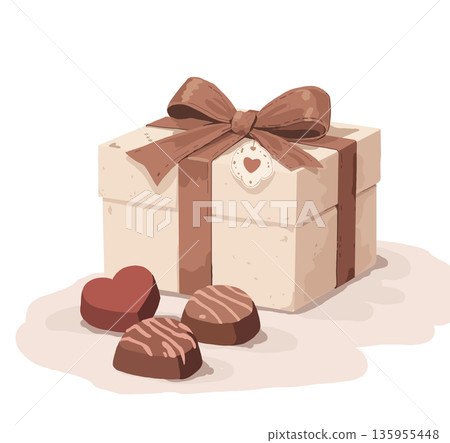 巧克力禮盒插圖 135955448