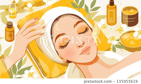 圖說：一位女士正在接受美容護理 135955619