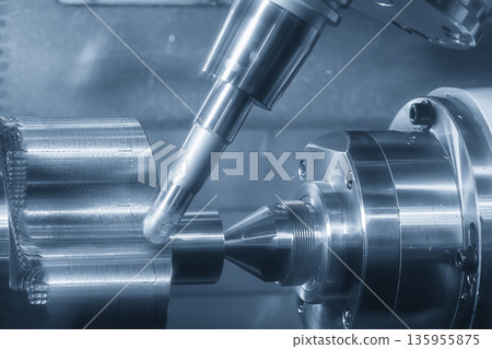Multi-Tasking CNC Machine Finishing Metal Shaft Parts Multi-Tasking CNC Machine Finishing Metal Shaft Parts 135955875