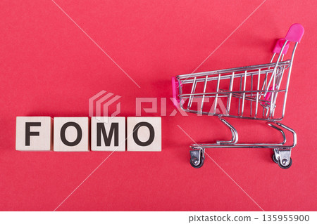 word FOMO cube wood on wooden table background. business concept word FOMO cube wood on wooden table background. business concept 135955900