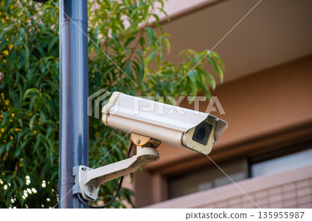 Security cameras installed in apartment buildings 135955987