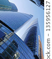 Looking Up at Tall Buildings in Moscow City Business Quarter 135956127